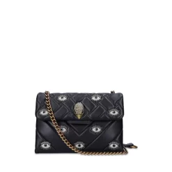 Top 10 🥰 KURT GEIGER LONDON Kensington Eye Medium Embossed Leather Crossbody Charcoal ✔️