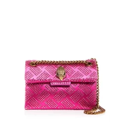 Top 10 😀 KURT GEIGER LONDON Kensington Mini Embellished Satin Crossbody Green 💯