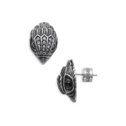 Discount ❤️ KURT GEIGER LONDON Pavé Signature Eagle Stud Earrings In Silver Tone Black/silver ✔️