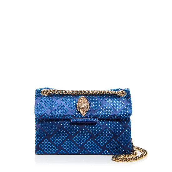Budget 💯 KURT GEIGER LONDON Kensington Embellished Satin Mini Crossbody Dark Blue 🥰 3 Budget 💯 KURT GEIGER LONDON Kensington Embellished Satin Mini Crossbody Dark Blue 🥰