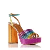 Best Pirce 🥰 KURT GEIGER LONDON 👩 Women's Pierra Block Heel Platform 🩴 Sandals Multi ✨