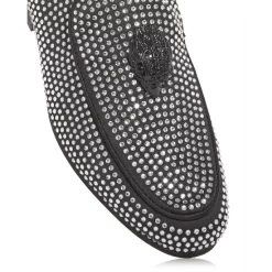 Best deal ✨ KURT GEIGER LONDON 👩 Women's Holly Eagle Embellished Apron Toe Loafers Charcoal 🤩 -Luxury Women Shoes Shop unnamed file 449