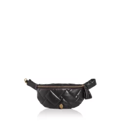 Cheapest 🤩 KURT GEIGER LONDON Kensington Soft Quilted Leather Belt Bag Black ❤️