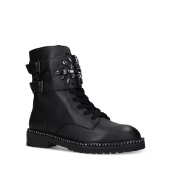 Best deal 😉 KURT GEIGER LONDON 👩 Women's Stoop Embellished Combat 🥾 Boots Charcoal 💯