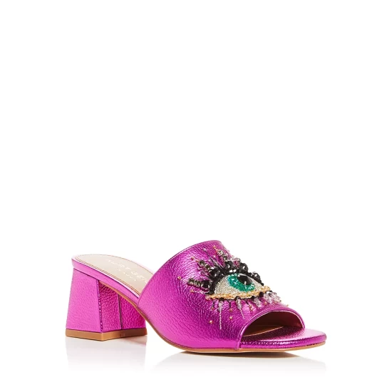 Brand new โจ KURT GEIGER LONDON Olive Embellished Eye Block Heel Slide ๐ฉด Sandals Natural โ 9 Brand new โจ KURT GEIGER LONDON Olive Embellished Eye Block Heel Slide ๐ฉด Sandals Natural โ - Image 7