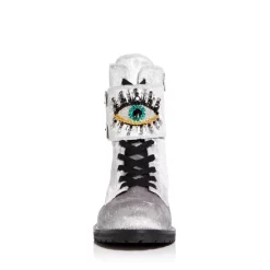 New 😍 KURT GEIGER LONDON 👩 Women's Sutton Eye Embellished Combat 🥾 Boots Silver ❤️ 10 New 😍 KURT GEIGER LONDON 👩 Women's Sutton Eye Embellished Combat 🥾 Boots Silver ❤️ -Luxury Women Shoes Shop unnamed file 482