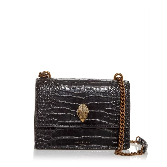 Top 10 ⌛ KURT GEIGER LONDON Croc Embossed Leather Crossbody Black 💯 3 Top 10 ⌛ KURT GEIGER LONDON Croc Embossed Leather Crossbody Black 💯