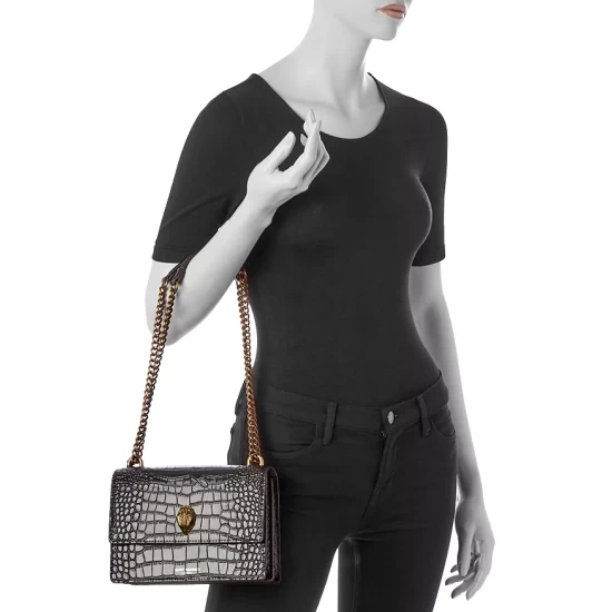 Top 10 ⌛ KURT GEIGER LONDON Croc Embossed Leather Crossbody Black 💯 5 Top 10 ⌛ KURT GEIGER LONDON Croc Embossed Leather Crossbody Black 💯 - Image 3