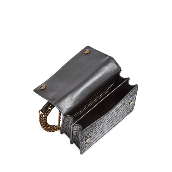 Top 10 ⌛ KURT GEIGER LONDON Croc Embossed Leather Crossbody Black 💯 6 Top 10 ⌛ KURT GEIGER LONDON Croc Embossed Leather Crossbody Black 💯 - Image 4