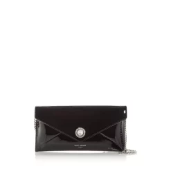 Best Sale ❤️ KURT GEIGER LONDON Shoreditch Leather Envelope Clutch Black 🎁