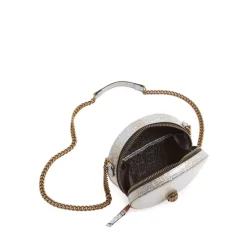 Best Sale 🎁 KURT GEIGER LONDON Shoreditch Small Round Glitter Crossbody Gray 🔔 -Luxury Women Shoes Shop unnamed file 522