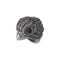 Best deal 🤩 KURT GEIGER LONDON Signature Eagle Cocktail Ring Black/silver 💯