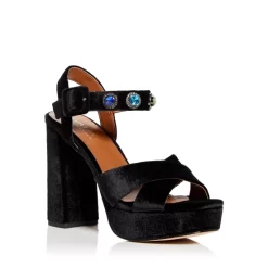 Coupon ✔️ KURT GEIGER LONDON 👩 Women's Octavia Platform High Heel 🩴 Sandals Charcoal 👍