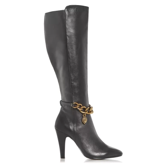 Hot Sale ๐ KURT GEIGER LONDON ๐ฉ Women's Shoreditch Chain Embellished High Heel ๐ฅพ Boots Black ๐งจ 4 Hot Sale ๐ KURT GEIGER LONDON ๐ฉ Women's Shoreditch Chain Embellished High Heel ๐ฅพ Boots Black ๐งจ - Image 2