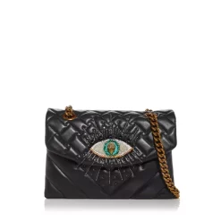 Best deal 🤩 KURT GEIGER LONDON Kensington Eye Embellished Leather Shoulder Bag Black ⌛