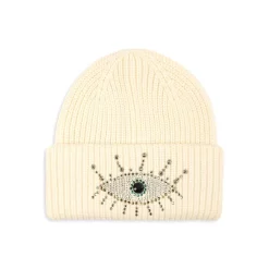 Budget ❤️ KURT GEIGER LONDON Evil Eye Knit Beanie Pink 🧨
