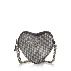Coupon 💯 KURT GEIGER LONDON Micro Heart Embellished Crossbody Silver ⭐