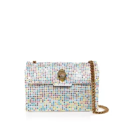 Coupon 😀 KURT GEIGER LONDON Kensington Crystal Embellished Medium Crossbody Natural ✔️