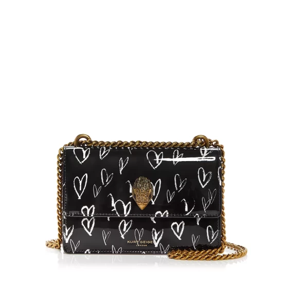 New โญ KURT GEIGER LONDON Shoreditch Heart Print Small Leather Crossbody Black ๐ 3 New โญ KURT GEIGER LONDON Shoreditch Heart Print Small Leather Crossbody Black ๐