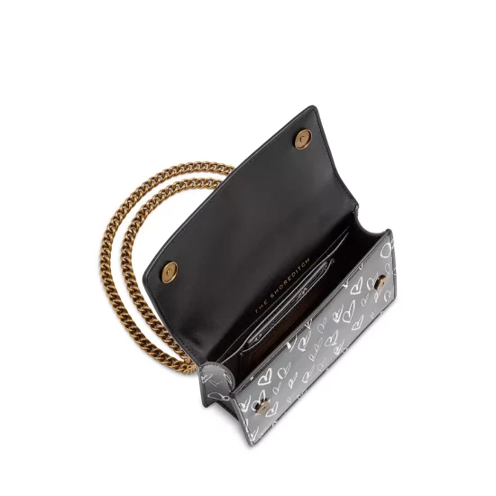 New โญ KURT GEIGER LONDON Shoreditch Heart Print Small Leather Crossbody Black ๐ 5 New โญ KURT GEIGER LONDON Shoreditch Heart Print Small Leather Crossbody Black ๐ - Image 3