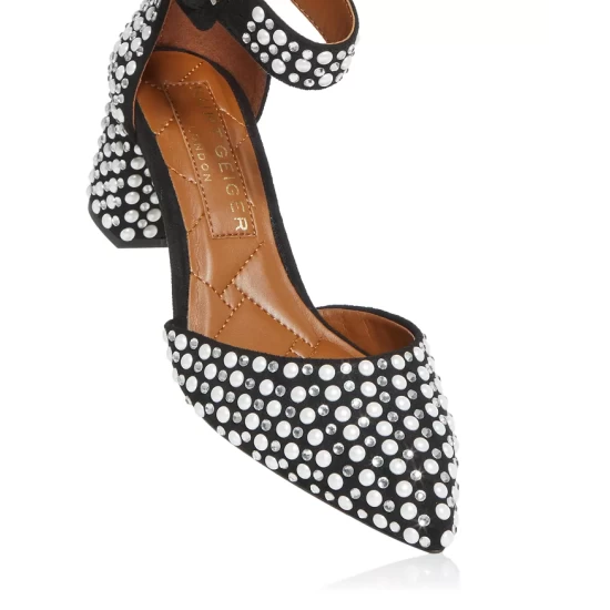 Discount ๐ KURT GEIGER LONDON ๐ฉ Women's Burlington Embellished Block Heel Pumps Charcoal ๐ 7 Discount ๐ KURT GEIGER LONDON ๐ฉ Women's Burlington Embellished Block Heel Pumps Charcoal ๐ - Image 5