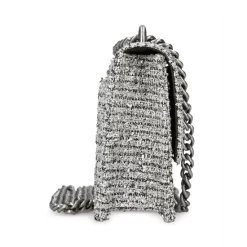Best Pirce ✔️ KURT GEIGER LONDON Shoreditch Small Tweed Crossbody Silver 🎉 -Luxury Women Shoes Shop unnamed file 731