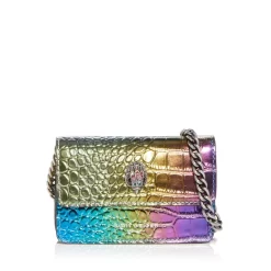 Cheap ⭐ KURT GEIGER LONDON Shoreditch Extra Small Ombré Croc Embossed Leather Crossbody Open Miscellaneous 💯