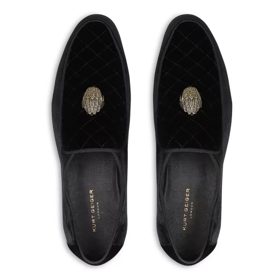 Cheap ๐ฅ KURT GEIGER LONDON Men's Hugh Eagle Head Quilted Velvet Slip On Loafers Black โญ 3 Cheap ๐ฅ KURT GEIGER LONDON Men's Hugh Eagle Head Quilted Velvet Slip On Loafers Black โญ - Image 2