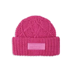Promo 💯 KURT GEIGER LONDON Metallic Cable Knit Hat Pink ❤️ -Luxury Women Shoes Shop unnamed file 779