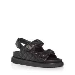 Best Sale 👍 KURT GEIGER LONDON 👩 Women's Orson Slingback 🩴 Sandals Black Leather ⭐