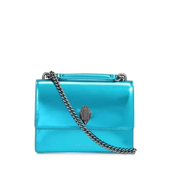 Outlet ๐งจ KURT GEIGER LONDON Shoreditch Small Metallic Leather Crossbody Turquoise/silver ๐ 3 Outlet ๐งจ KURT GEIGER LONDON Shoreditch Small Metallic Leather Crossbody Turquoise/silver ๐