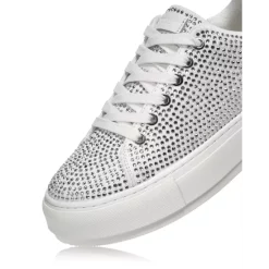 Outlet ⌛ KURT GEIGER LONDON 👩 Women's Laney Crystal Embellished Low Top 👟 Sneakers White 🔥 -Luxury Women Shoes Shop unnamed file 864