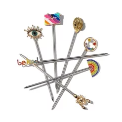 Cheapest 🎉 KURT GEIGER LONDON Rainbow Cocktail Pick Set - 150th Anniversary Exclusive Multi 💯