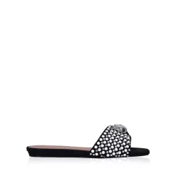 Discount 🥰 KURT GEIGER LONDON 👩 Women's Kensington Slip On Embellished Flat 🩴 Sandals Charcoal ✨ -Luxury Women Shoes Shop unnamed file 926