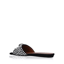 Discount 🥰 KURT GEIGER LONDON 👩 Women's Kensington Slip On Embellished Flat 🩴 Sandals Charcoal ✨ -Luxury Women Shoes Shop unnamed file 929