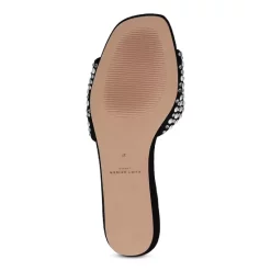 Discount 🥰 KURT GEIGER LONDON 👩 Women's Kensington Slip On Embellished Flat 🩴 Sandals Charcoal ✨ -Luxury Women Shoes Shop unnamed file 930
