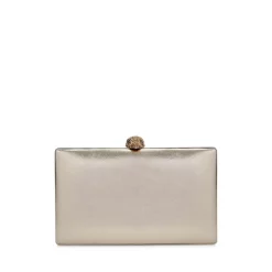 Best Pirce 👏 KURT GEIGER LONDON Kensington Metallic Leather Clutch Gold/gold 🎁