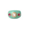 Outlet 👏 KURT GEIGER LONDON Multicolor Crystal Resin Ring Teal 😉 -Luxury Women Shoes Shop unnamed file 946