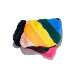 New 🎉 KURT GEIGER LONDON Rainbow Faux Fur 🦮 Dog 🧥 Coat - 150th Anniversary Exclusive Multi 😀