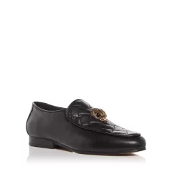 Deals ⭐ KURT GEIGER LONDON 👩 Women's Holly Eagle Apron Toe Loafers Black 🛒